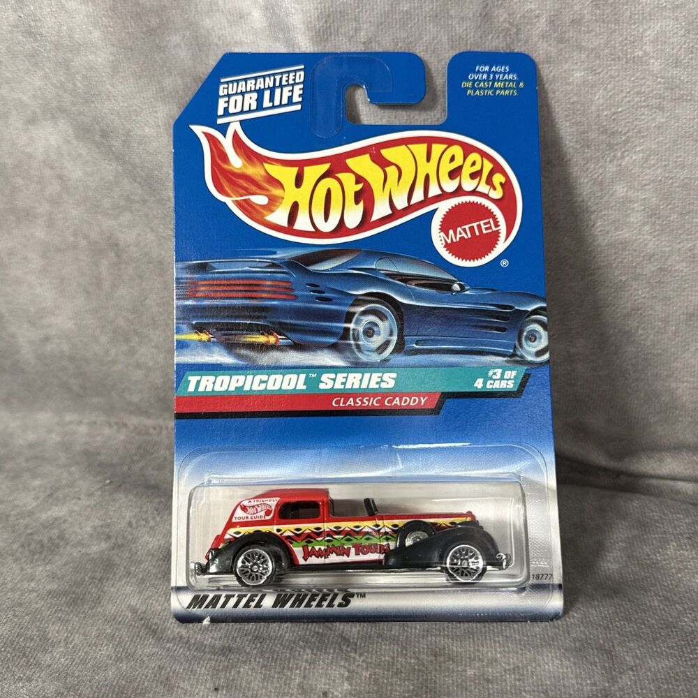 1998 Hot Wheels Tropicool Series Classic Caddy Red #695 New